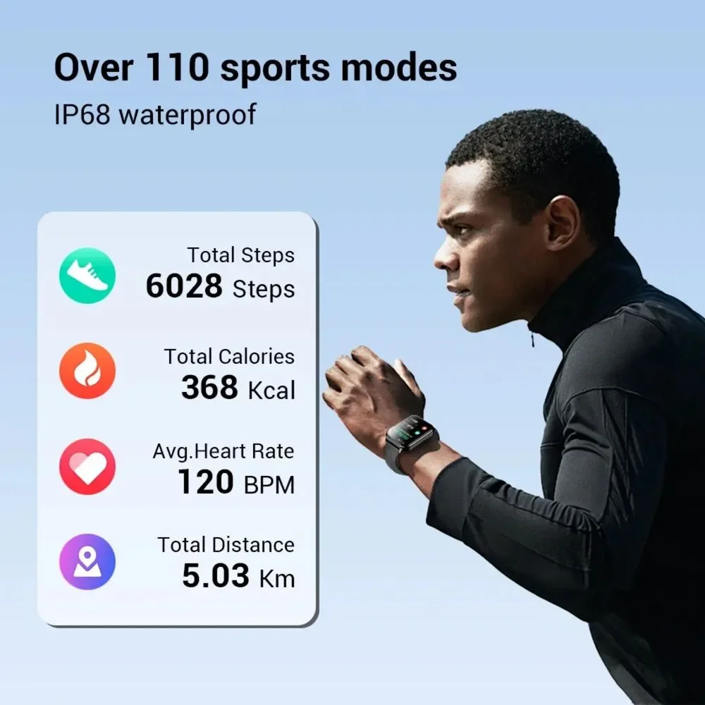 Smart Watches for Android with Bluetooth Call Heart Rate Monitor Led Flashligh